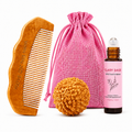 Labor Focus Trio – Birth Comb, Massage Ball & Clary Sage Oil Roller