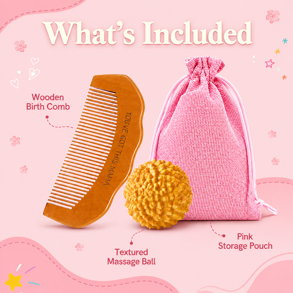 Labor Focus Duo – Birth Comb & Acupressure Massage Ball Set