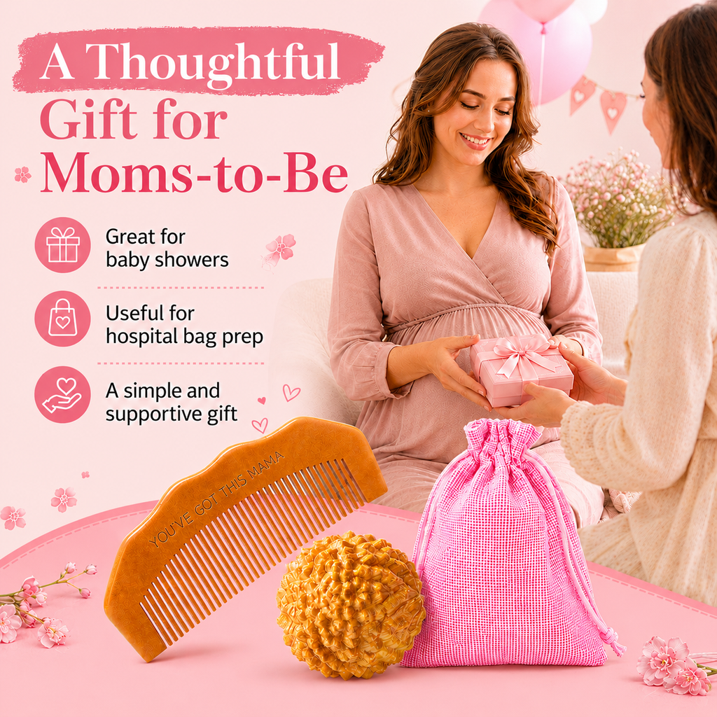 Labor Focus Duo – Birth Comb & Acupressure Massage Ball Set